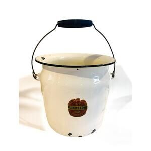 Porcelain Enameled Ware List Buffalo NY Flintstone Pail 9" Bucket